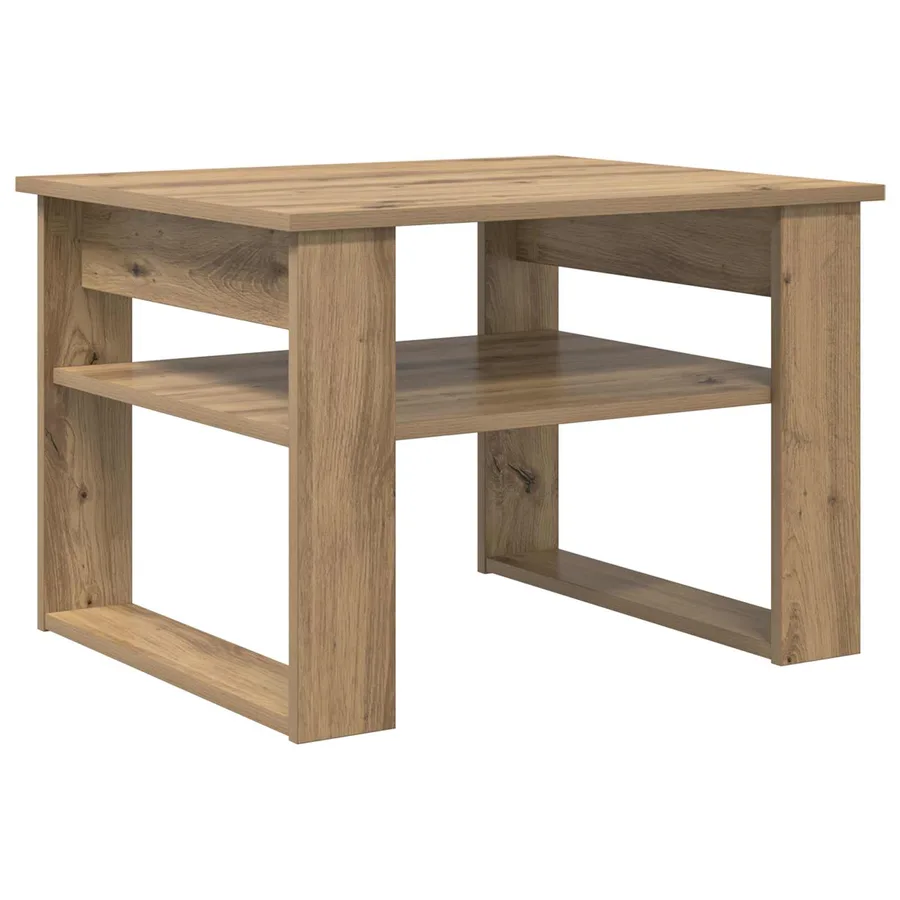 Table basse Chêne artisanal 64 x 54 x 44 cm Bois d'ingénierie - 7