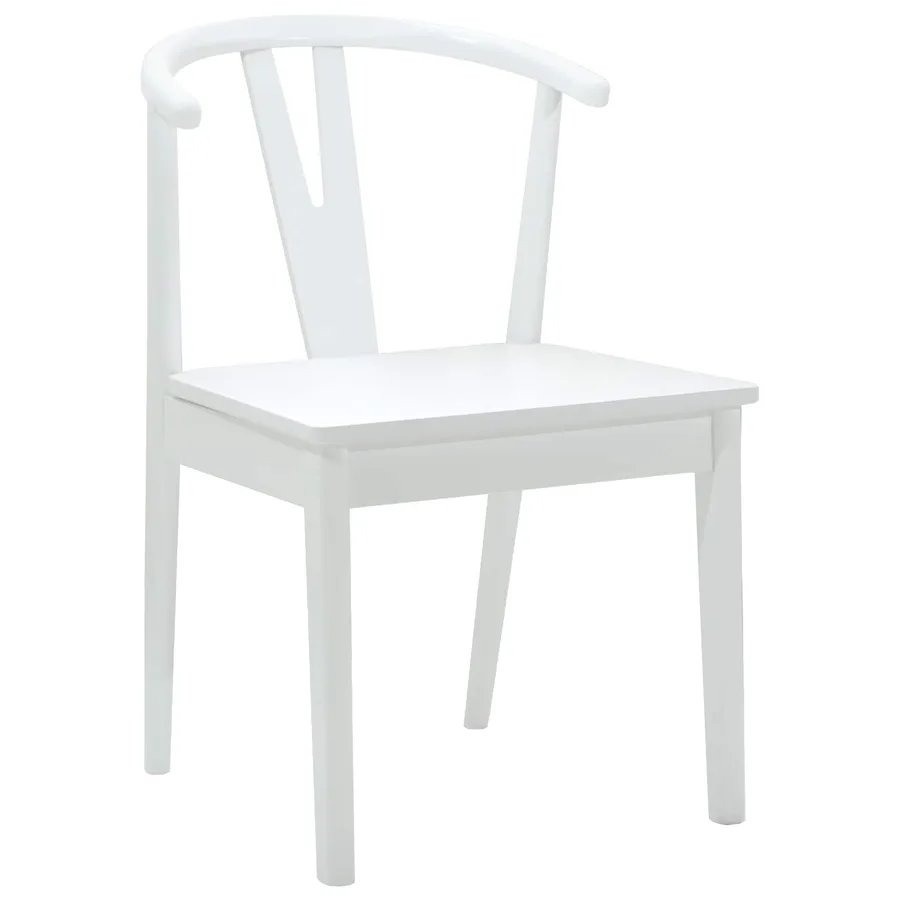 Chaise de salle à manger 2 pcs Blanc et Blanc - 4
