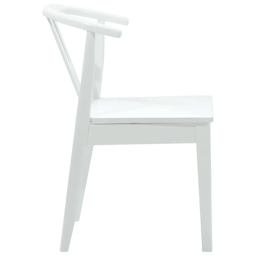 Chaise de salle à manger 2 pcs Blanc et Blanc - 6