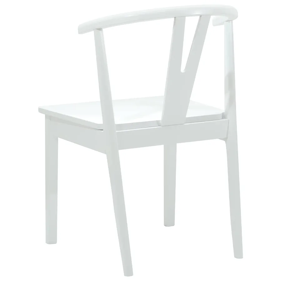Chaise de salle à manger 2 pcs Blanc et Blanc - 7