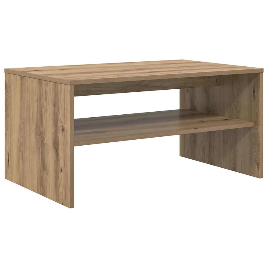 Table basse Chêne artisanal 80 x 50 x 40 cm Bois d'ingénierie - 7