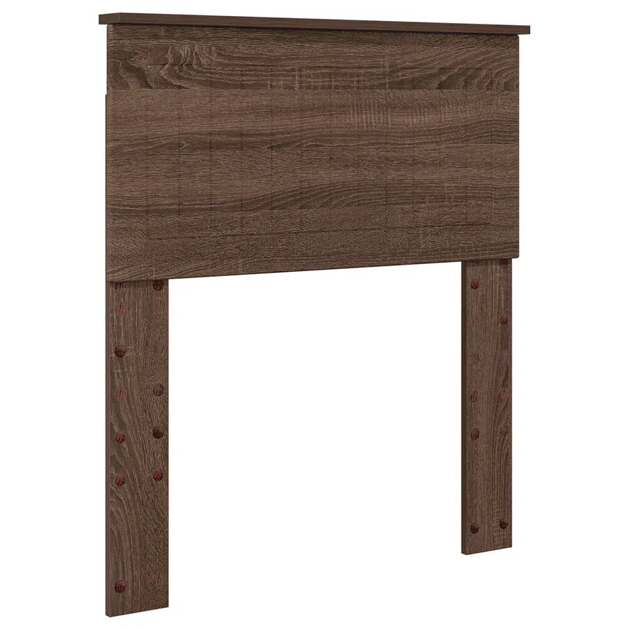 Cadre de lit avec tiroir Chêne Marron et Argent 75 x 190 cm - 6