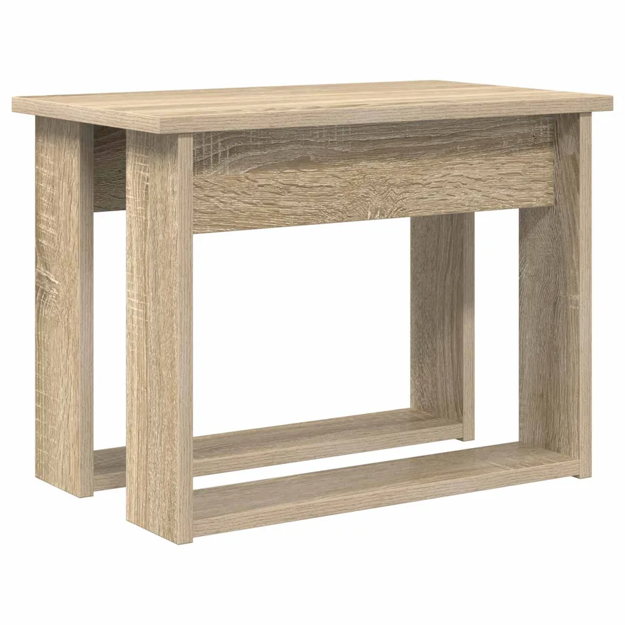 Ensemble de tables basses 2 pcs Chêne Sonoma Bois d'ingénierie - 7