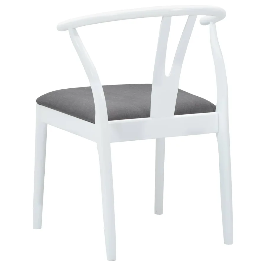Chaise de salle à manger 2 pcs Blanc et Gris - 7