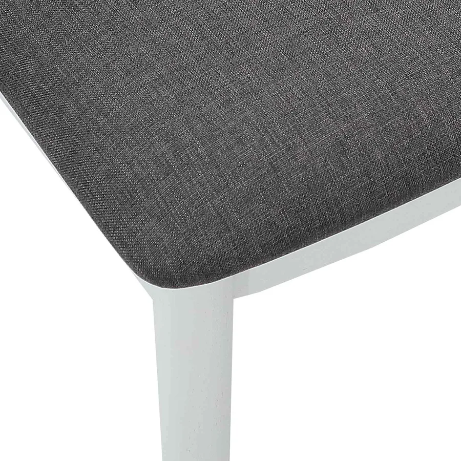 Chaise de salle à manger 2 pcs Blanc et Gris - 9