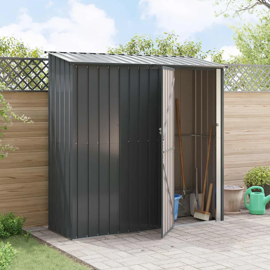 Cabanons de jardin Anthracite 203,5 x 73 x 200 cm Métал - 4