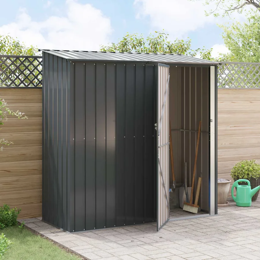 Cabanons de jardin Anthracite 203 x 85,5 x 200 cm Métал - 4