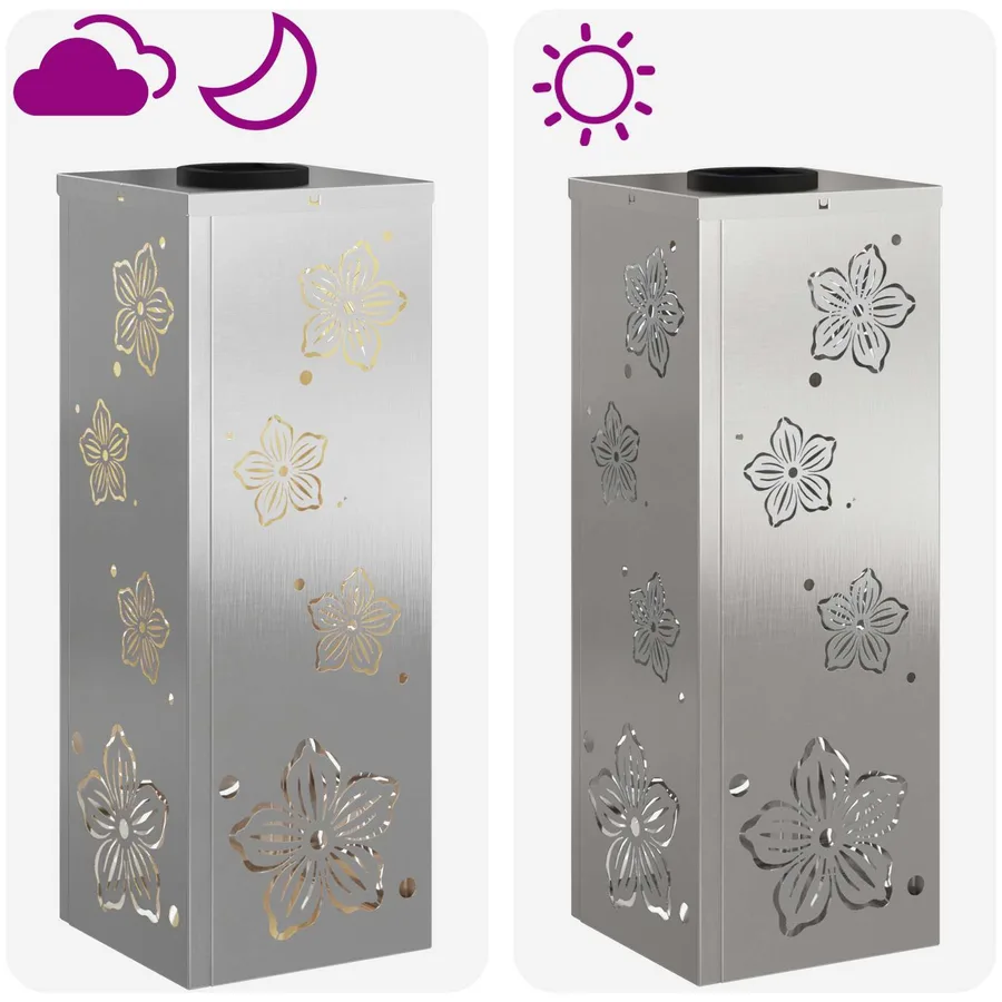 Lumière de chemin LED solaire 2 pcs Blanc chaud 18 x 18 x 50 cm - 13