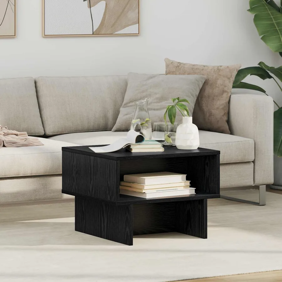Table basse Chêne noir 48 x 46 x 35 cm Bois d'ingénierie