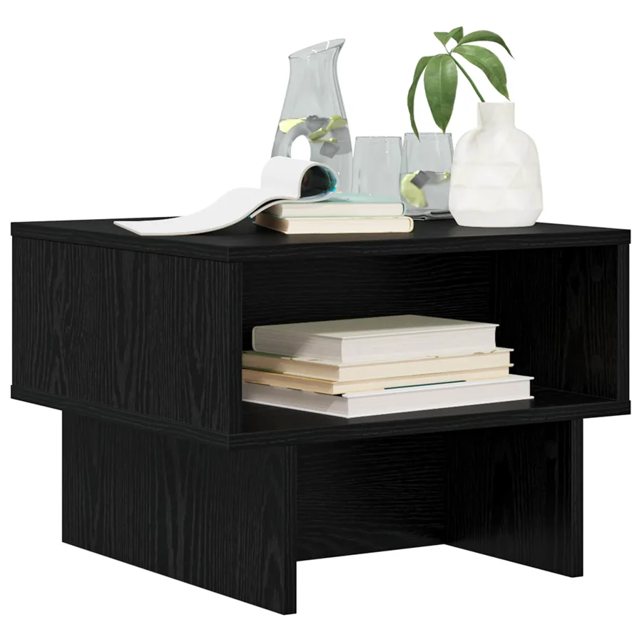 Table basse Chêne noir 48 x 46 x 35 cm Bois d'ingénierie - 3