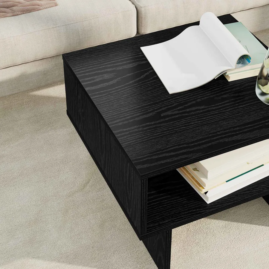 Table basse Chêne noir 48 x 46 x 35 cm Bois d'ingénierie - 4