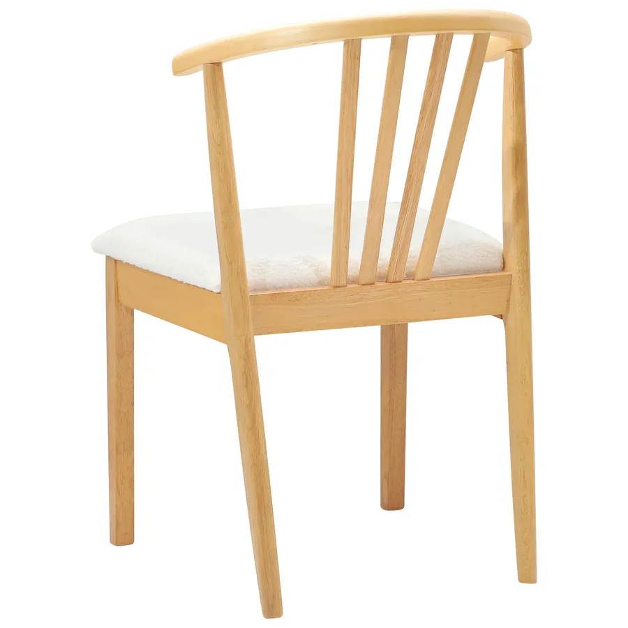 Chaise de salle à manger 2 pcs Naturel et Blanc - 7