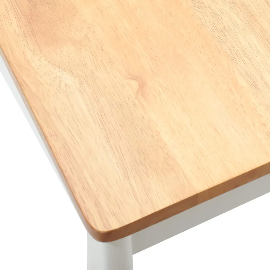 Chaise de salle à manger 2 pcs blanc et naturel - 9