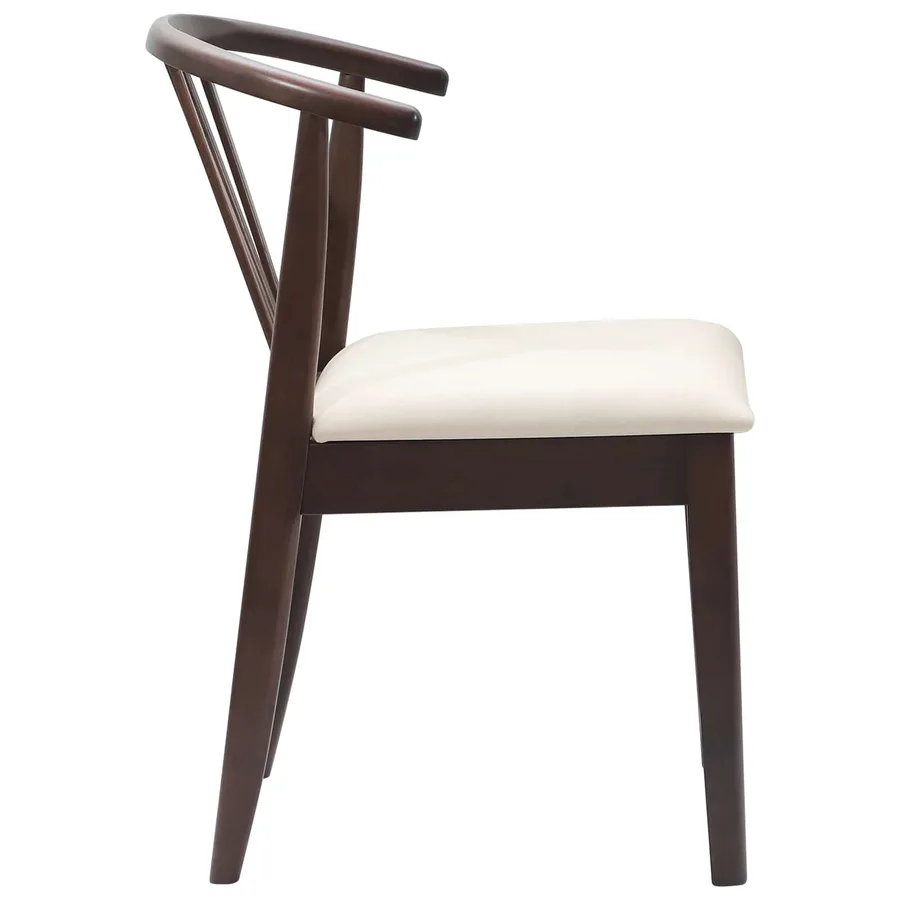 Chaise de salle à manger 2 pcs Marron clair et clair - 6