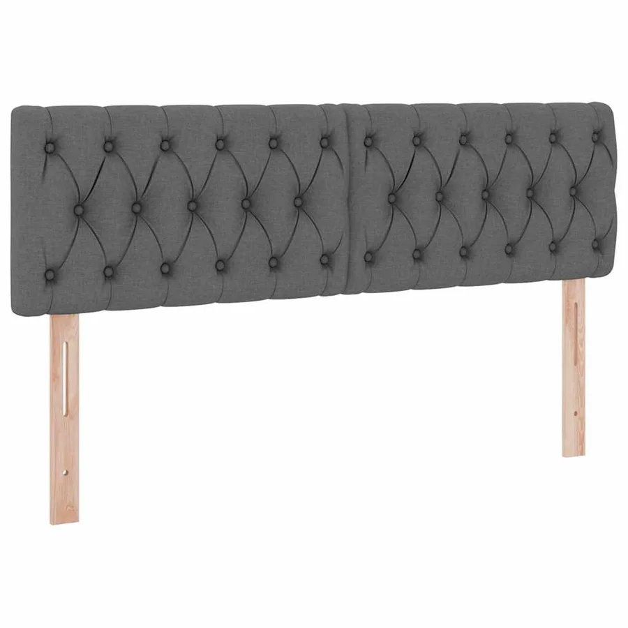 Lit avec rangement et matelas Gris foncé 140 x 190 cm - 9