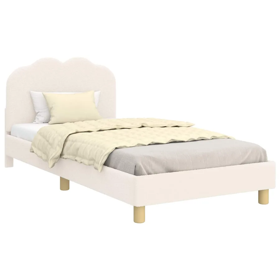 Cadre de lit pour enfants avec tête de lit Crème 90 x 190 cm - 2