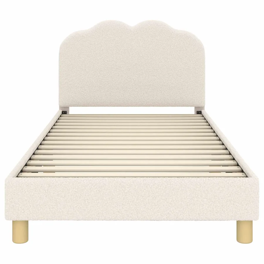 Cadre de lit pour enfants avec tête de lit Crème 90 x 190 cm - 5