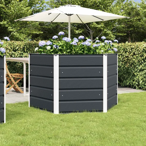 Jardinière Anthracite 129 x 129 x 75 cm Acier