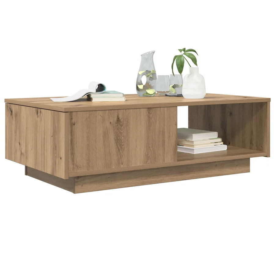 Table basse Chêne artisanal 95 x 55 x 31 cm Bois d'ingénierie - 3