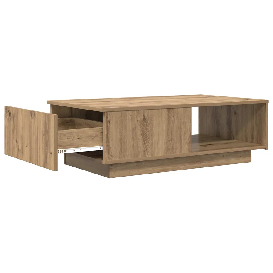 Table basse Chêne artisanal 95 x 55 x 31 cm Bois d'ingénierie - 5