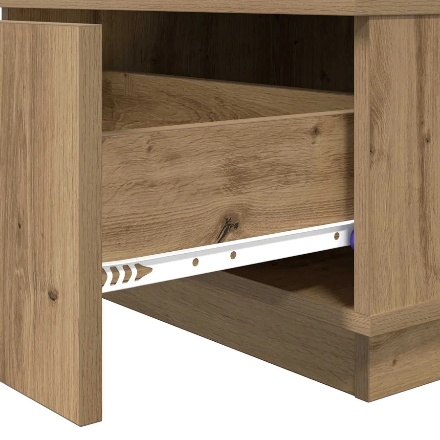 Table basse Chêne artisanal 95 x 55 x 31 cm Bois d'ingénierie - 9