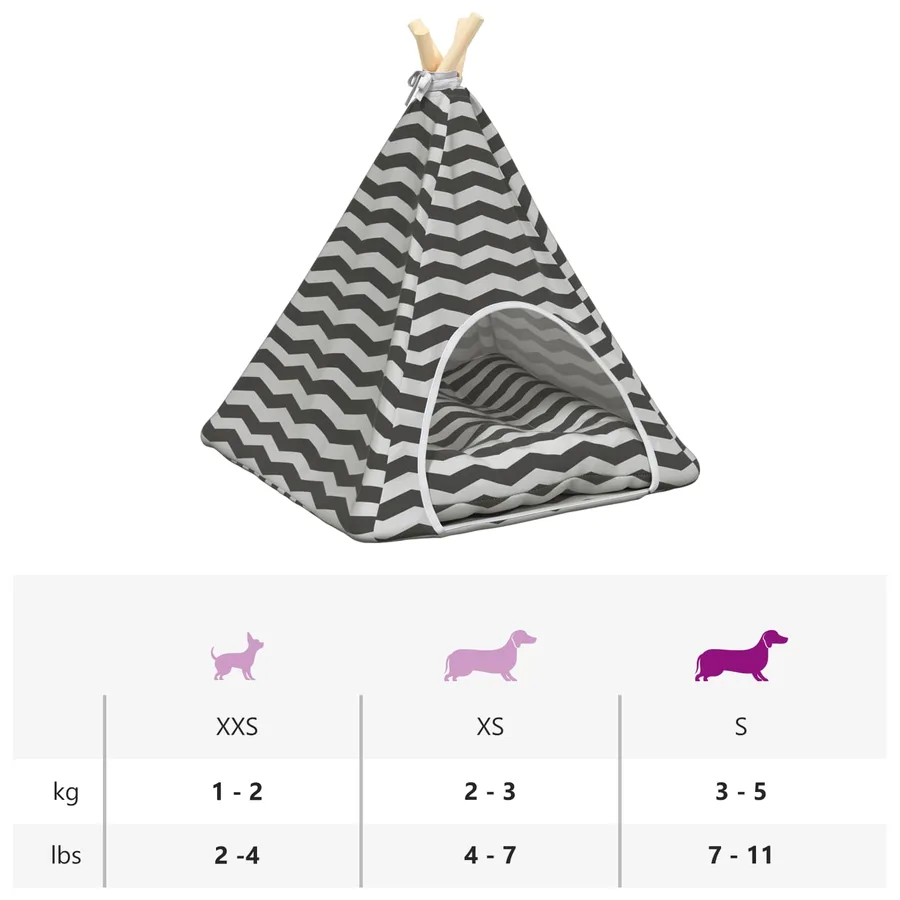 Teepee pour animaux de compagnie avec coussin 50 x 50 x 60 cm - 11