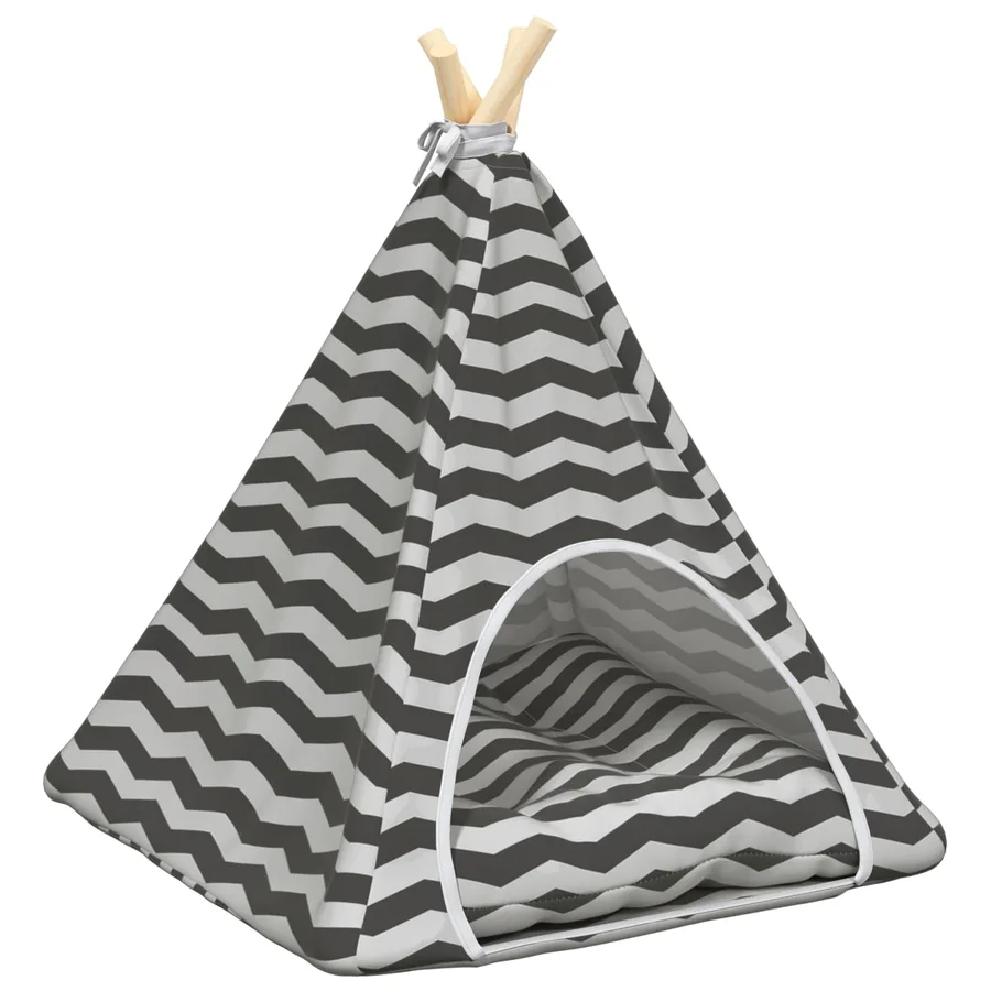 Teepee pour animaux de compagnie avec coussin 50 x 50 x 60 cm - 2