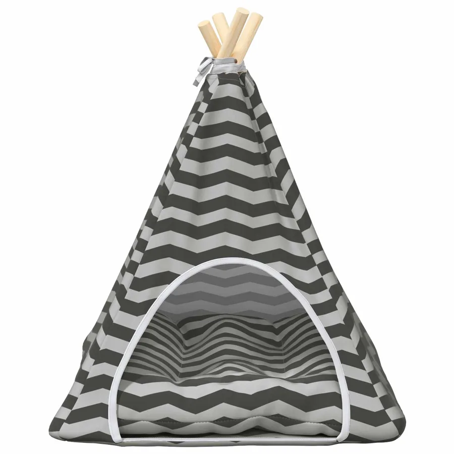 Teepee pour animaux de compagnie avec coussin 50 x 50 x 60 cm - 5