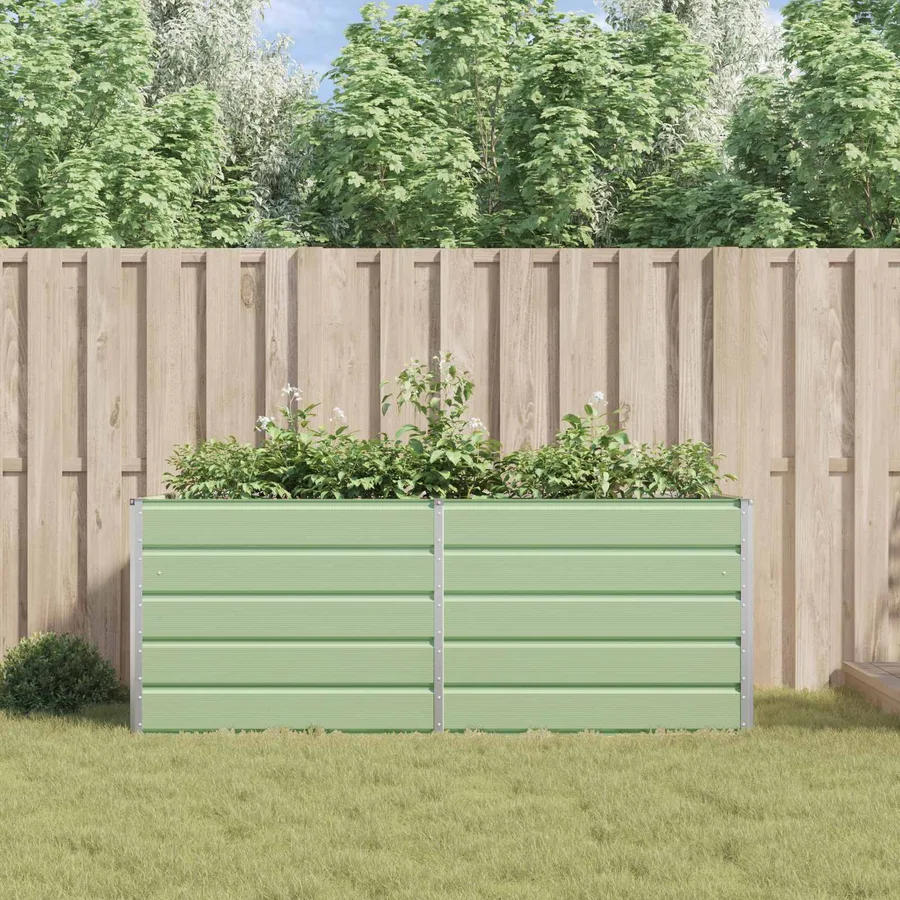 Jardinière Vert pastel 195 x 100 x 75 cm Acier galvanisé - 4