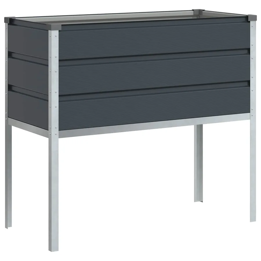 Jardinière Anthracite 100 x 45 x 90 cm Acier galvanisé - 2