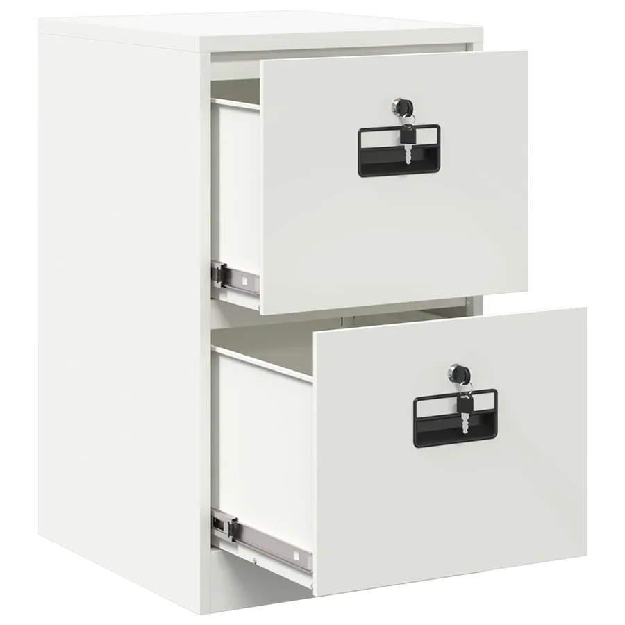 Cabinet de Dossier Blanc 44 x 50 x 74,5 cm Acier Laminé à Froid - 6