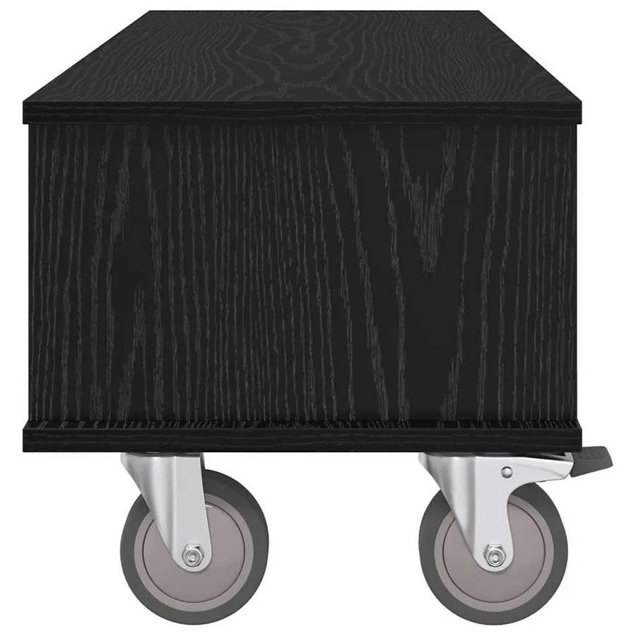 Meuble TV Chêne noir 100 x 35 x 35 cm Bois d'ingénierie - 6