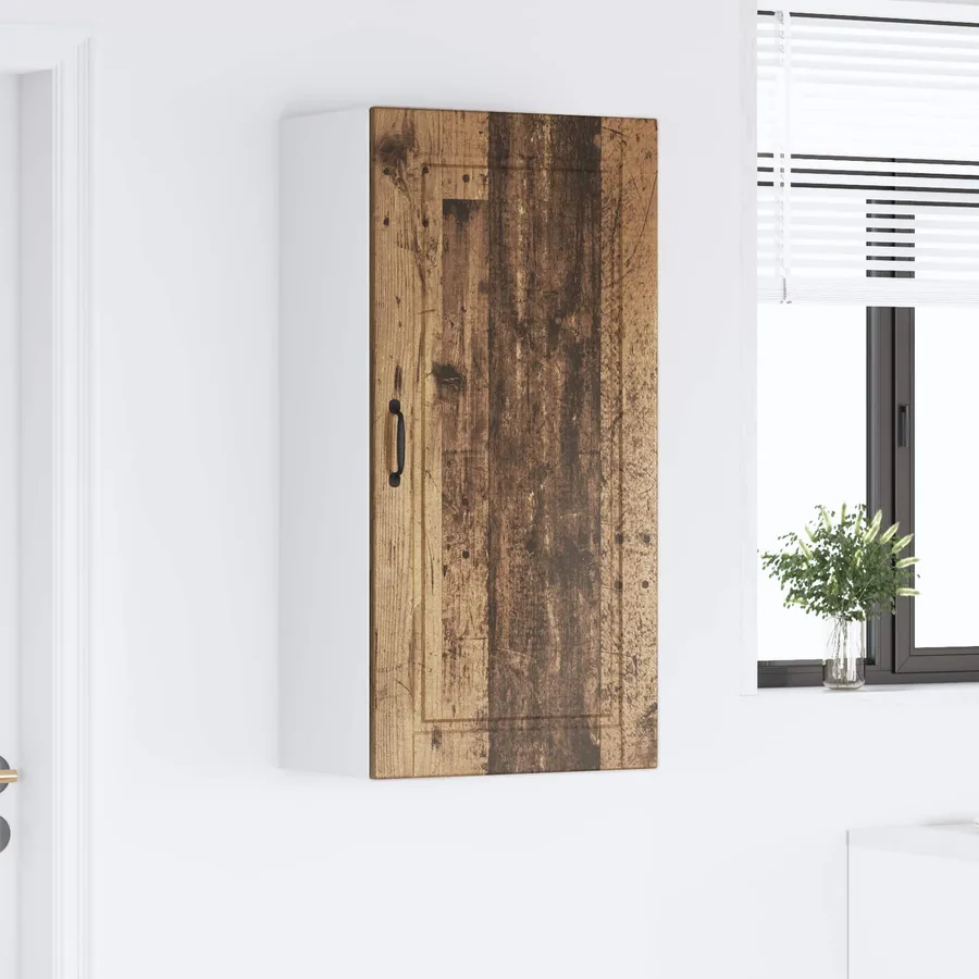 Meuble mural PORTO Bois ancien 50 x 31 x 100 cm - 4