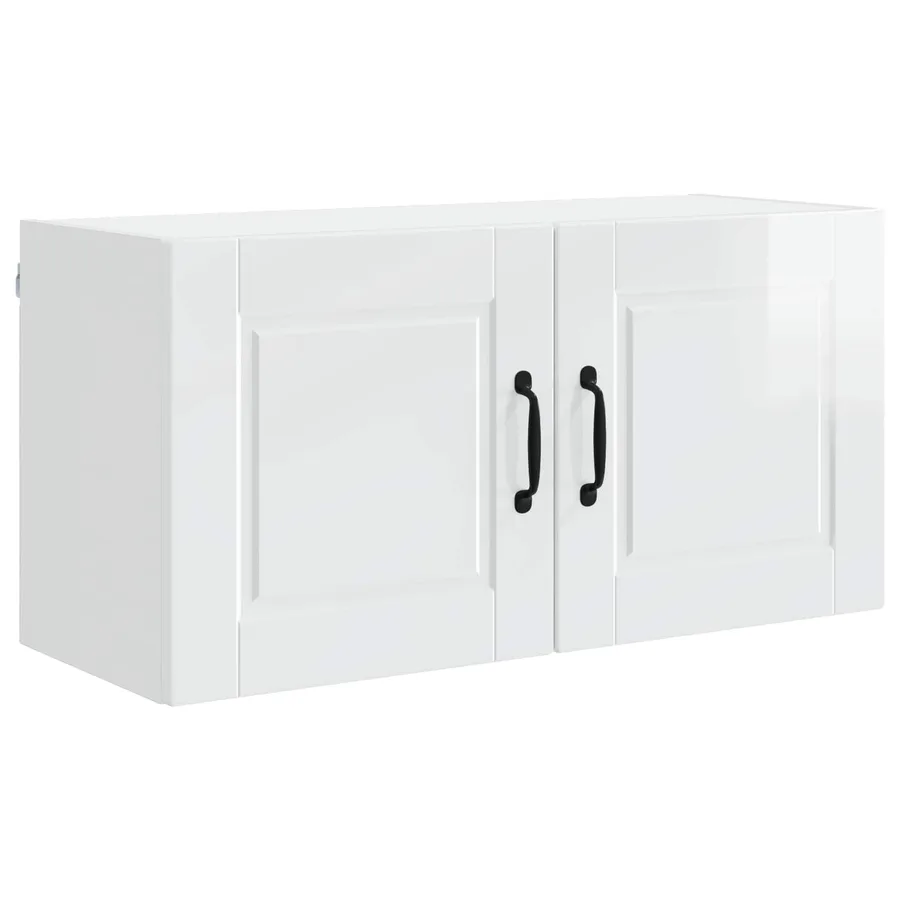 Meuble mural PORTO Blanc brillant 80 x 31 x 40 cm - 2