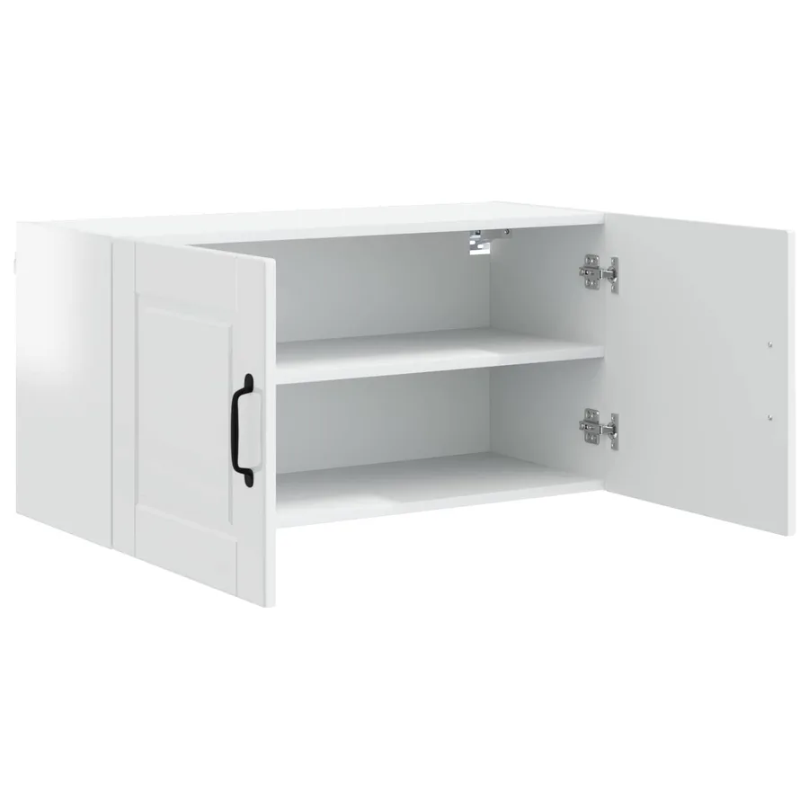 Meuble mural PORTO Blanc brillant 80 x 31 x 40 cm - 5