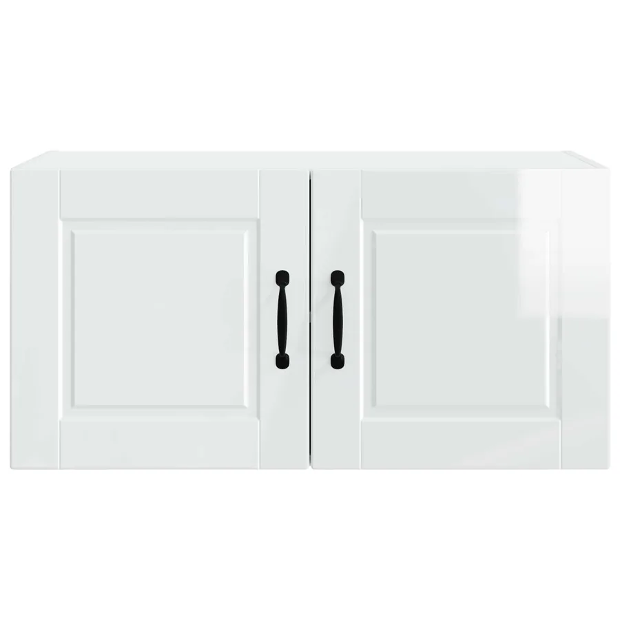 Meuble mural PORTO Blanc brillant 80 x 31 x 40 cm - 6