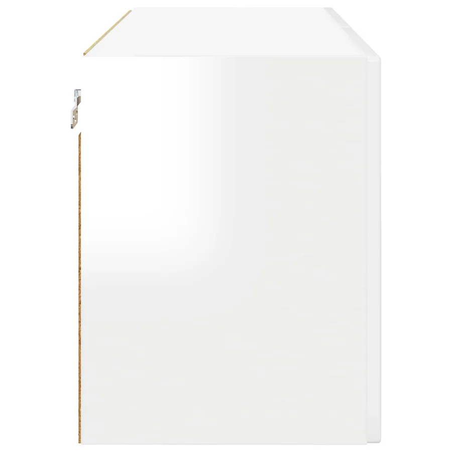 Meuble mural PORTO Blanc brillant 80 x 31 x 40 cm - 7