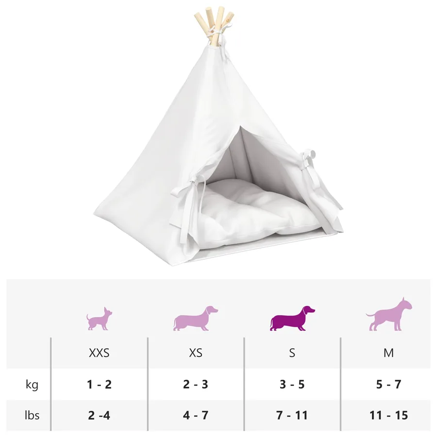 Teepee pour animaux de compagnie avec coussin 60 x 60 x 70 cm - 11