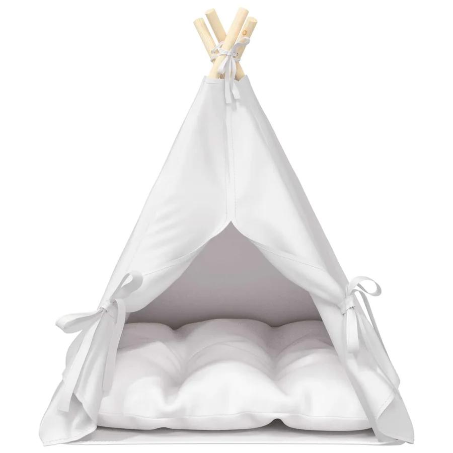 Teepee pour animaux de compagnie avec coussin 60 x 60 x 70 cm - 5