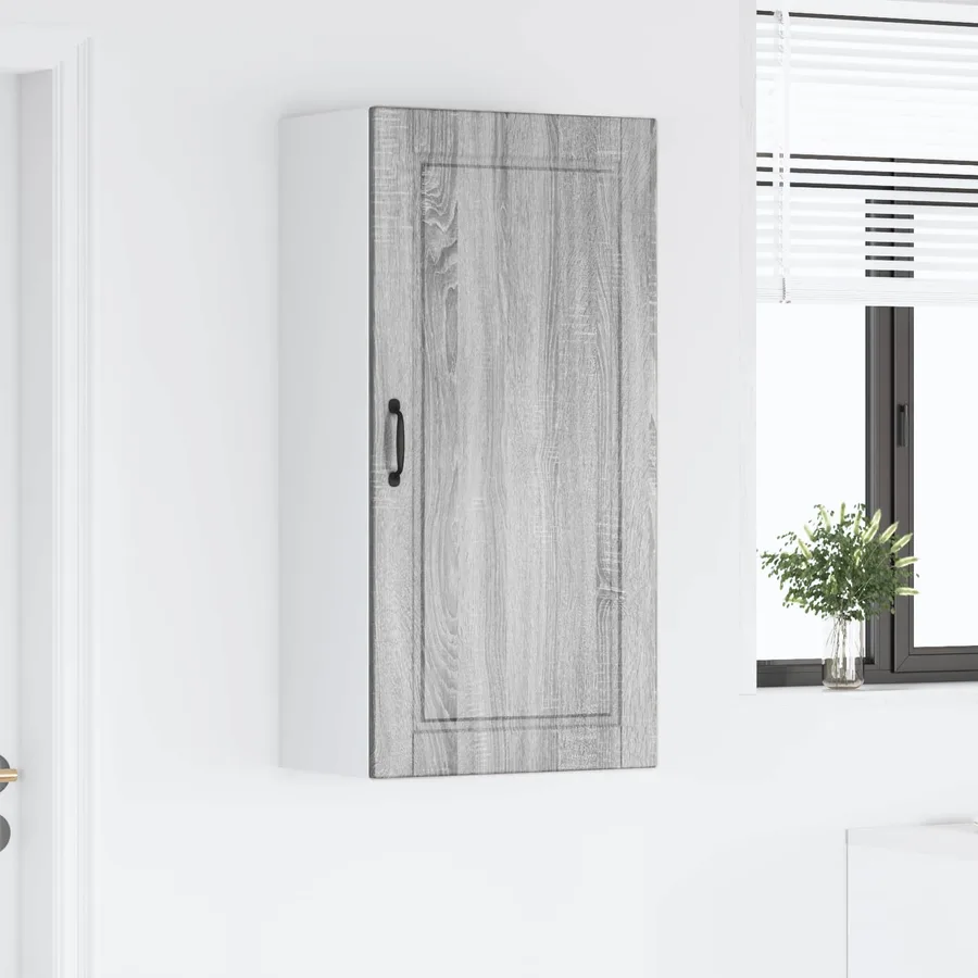 Meuble mural PORTO Gris Sonoma 50 x 31 x 100 cm - 4