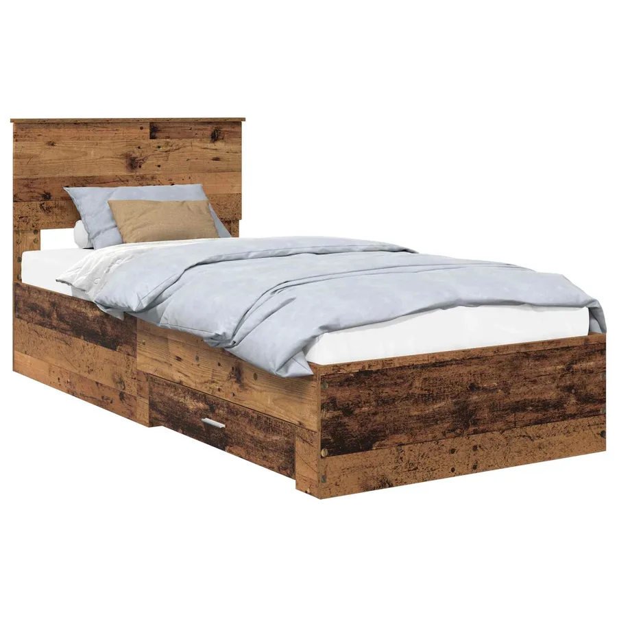 Cadre de lit Bois ancien 90 x 200 cm Bois d'ingénierie - 2