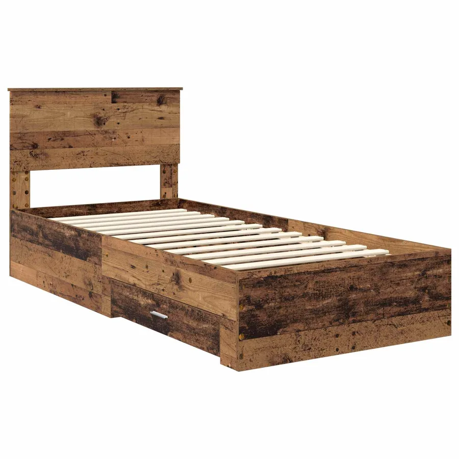 Cadre de lit Bois ancien 90 x 200 cm Bois d'ingénierie - 4