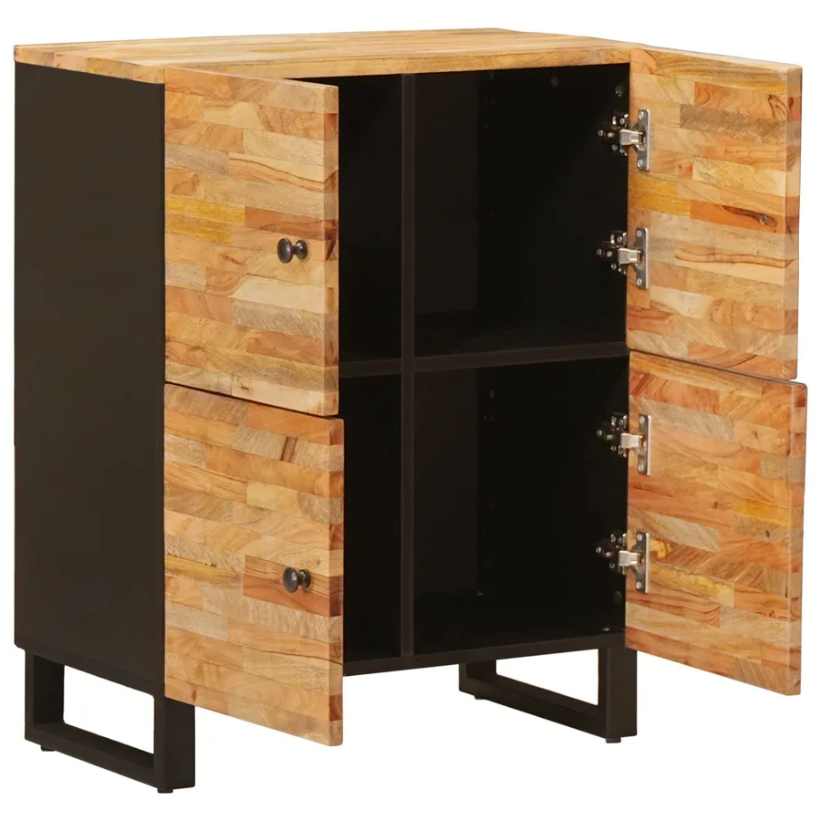 Meuble d'appoint Marron 60 x 33 x 75 cm Bois de mangue massif - 2
