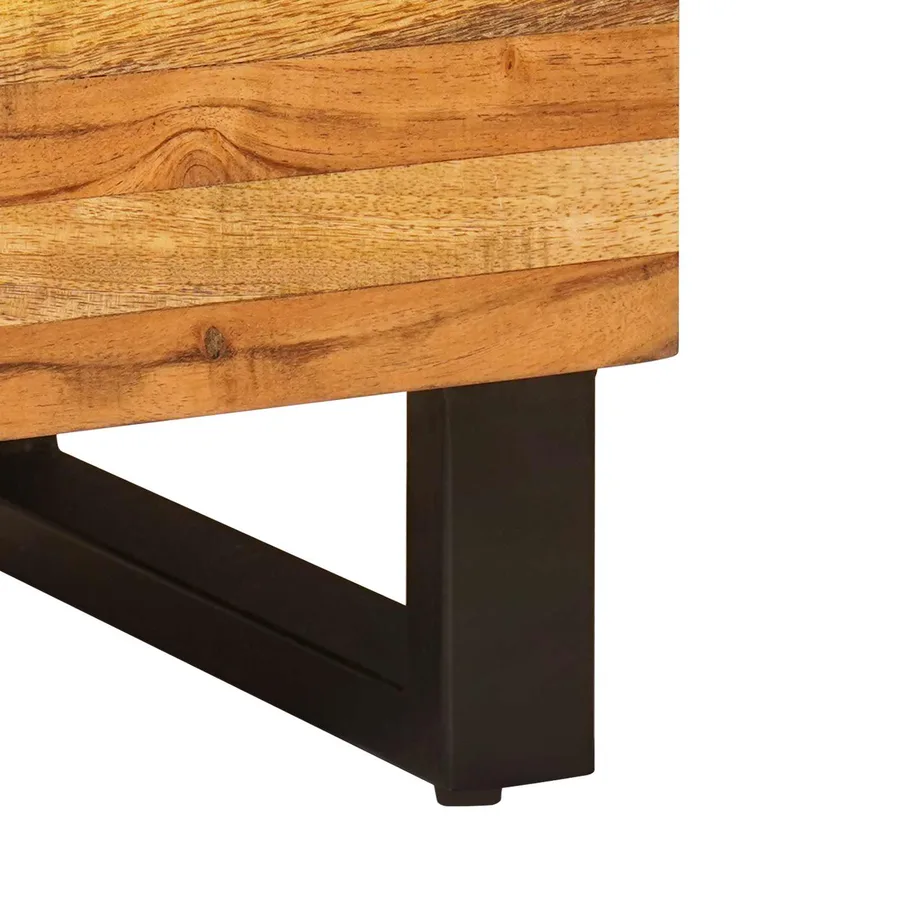 Meuble d'appoint Marron 60 x 33 x 75 cm Bois de mangue massif - 8