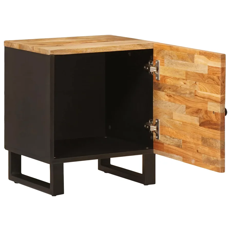 Cabinet de chevet Marron 40 x 33 x 46 cm Bois de mangue massif - 2