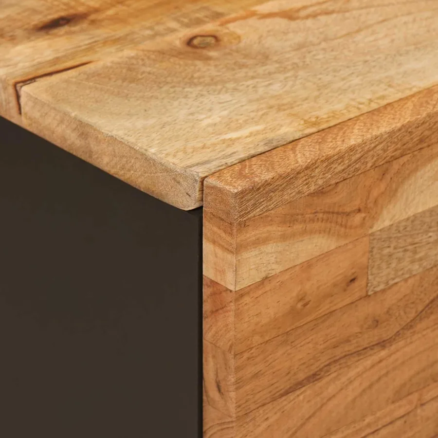 Cabinet de chevet Marron 40 x 33 x 46 cm Bois de mangue massif - 6