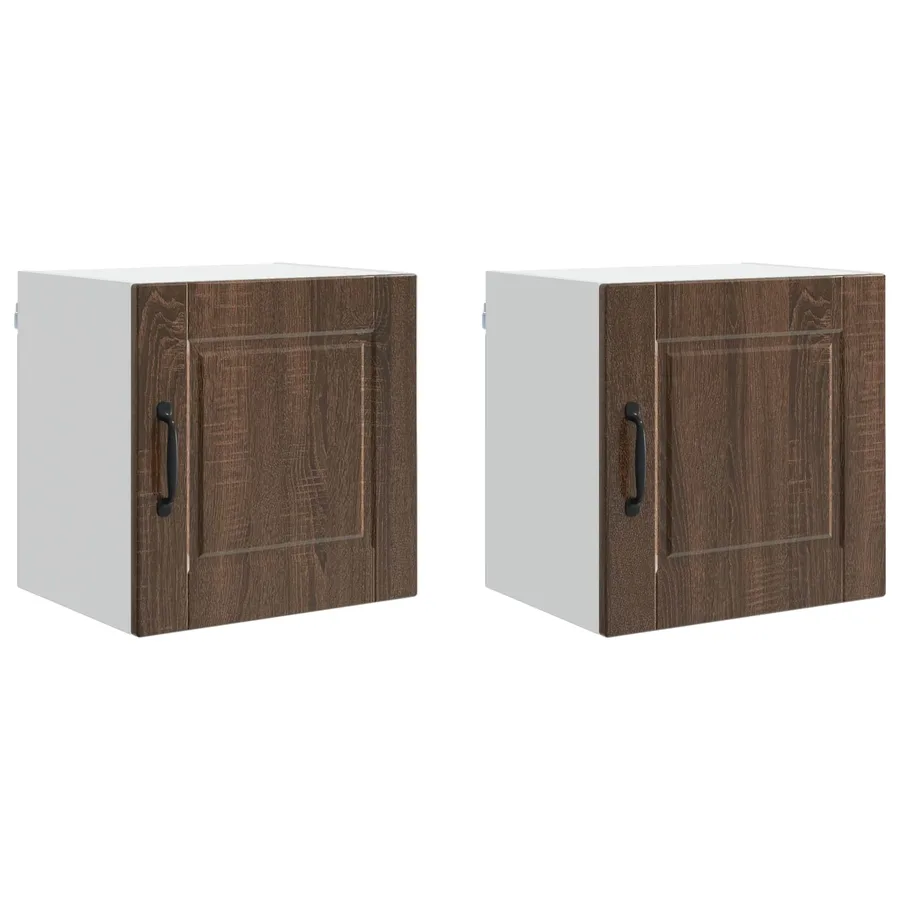 Meuble mural PORTO 2 pcs Chêne brun 40 x 31 x 40 cm - 2