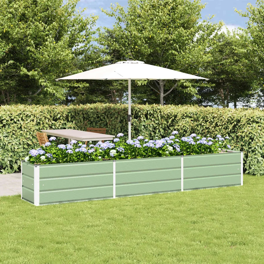 Jardinière Vert pastel 290 x 50 x 45 cm Acier galvanisé