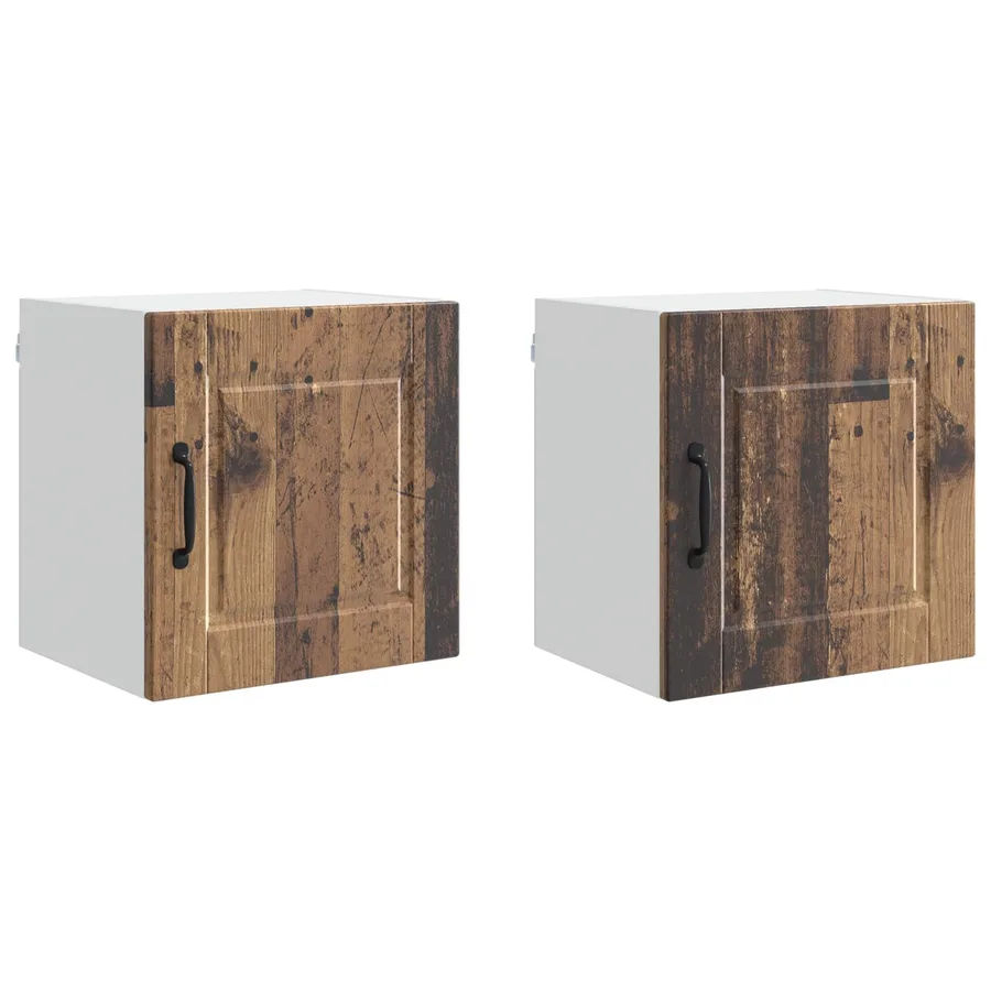 Meuble mural PORTO 2 pcs Bois ancien 40 x 31 x 40 cm - 2