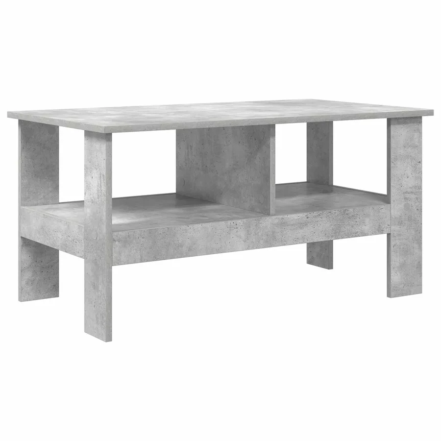 Table basse Gris béton 90 x 50 x 45 cm Bois d'ingénierie - 2